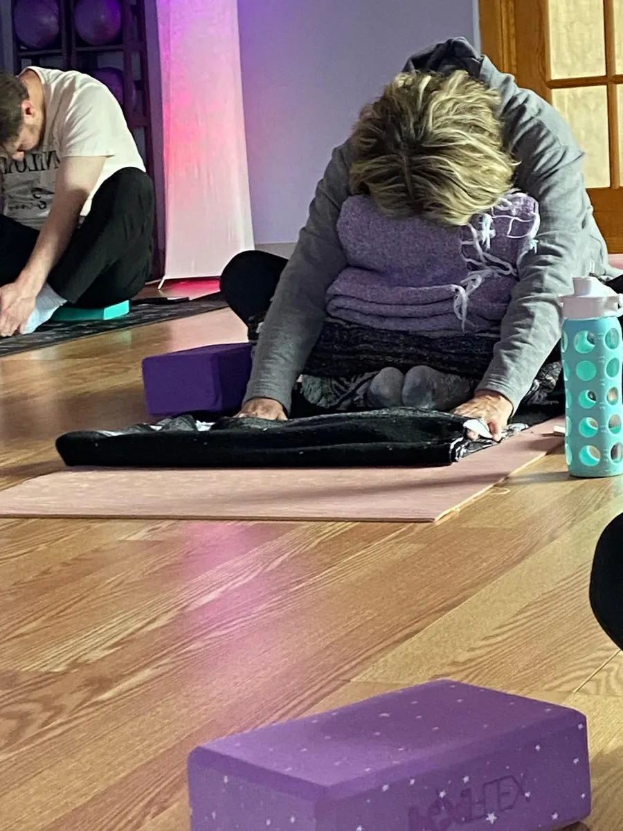 Yin yoga with props